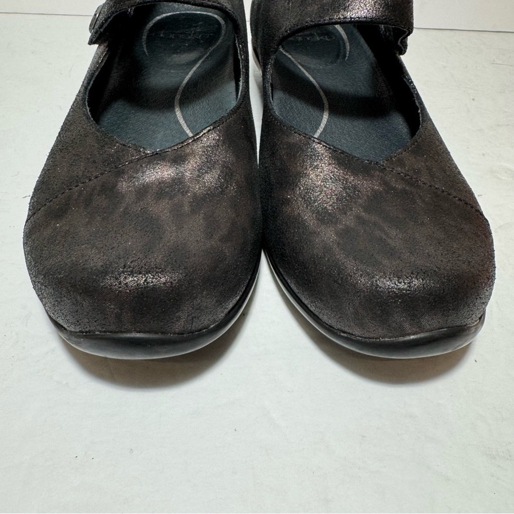 Dansko Opal Leopard Print Leather Low Heel Mary Jane Clogs Shoes Sz 39 US 8.5-9 - Picture 9 of 15